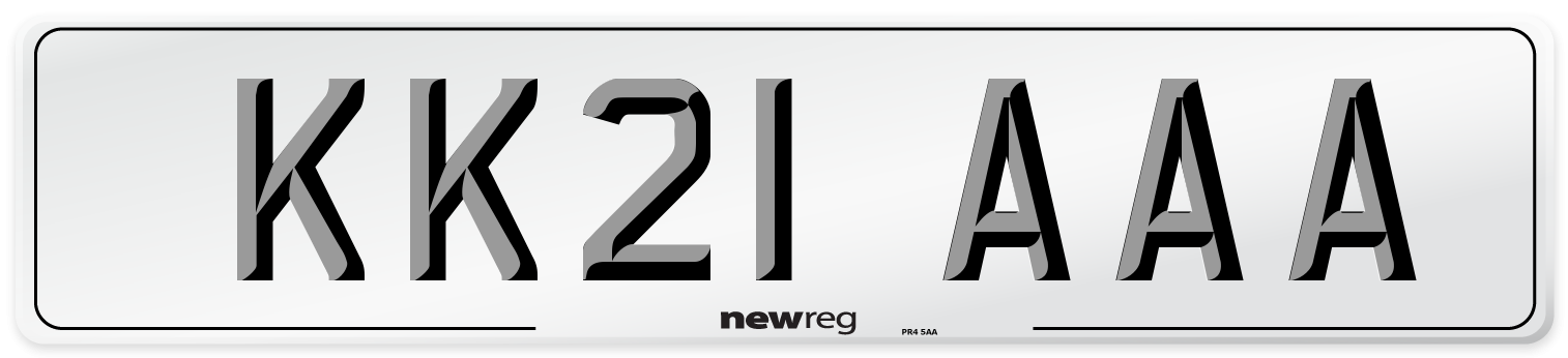 KK21 AAA Number Plate from New Reg
